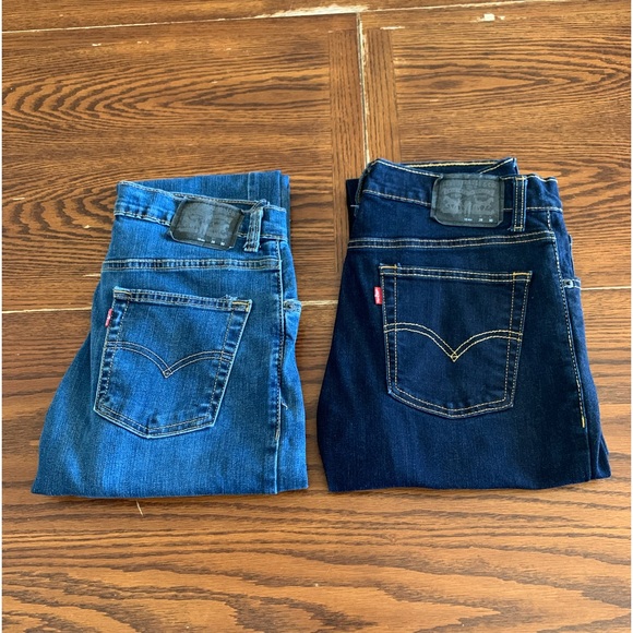 Levi’s 511 Performance Boys Jeans Pants Denim Lot Slim 28x30 Size 16 Dark Wash - Picture 1 of 8